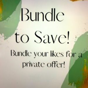 Save !  Like items & add 2 or more to your bundle & I’ll send you an offer.